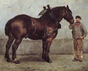 Otto Bache The working horse oil painting reproduction